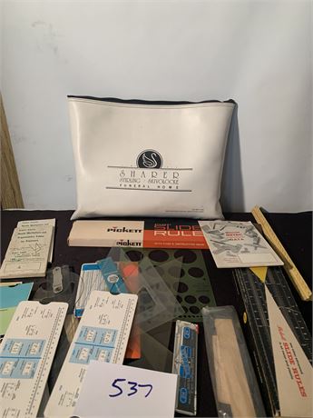 Slide Rule Drafting Lot In Sharer Stirling Skivolocke Funeral Home Zip Up Bag