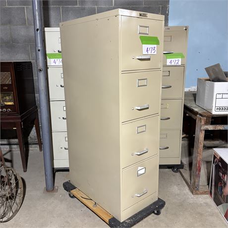 Steelmaster Century Art Steel Co. Four Drawer Filing Cabinet