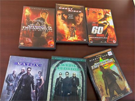 DVD Lot: National Treasure Movies, Ghost Rider, The Matrix Movies & More