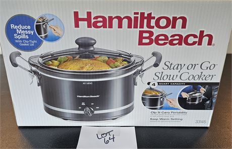 Hamilton Beach 4qt Slow Cooker New In Box