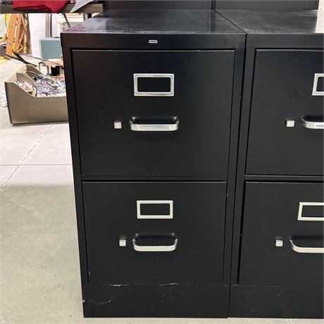 HON 2 Drawer Steel Filing Cabinet (Black)