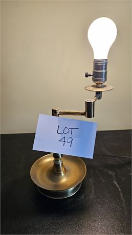 Brass Swivel Arm Table Lamp