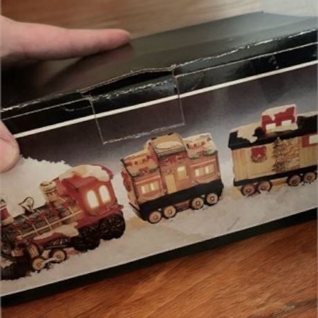 Lighted Christmas Train Decoration in Original Box