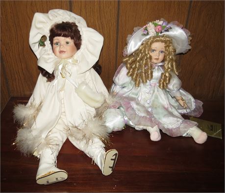 2 Porcelain Dolls