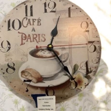 Cafe A Paris Cappuccino Wall Clock