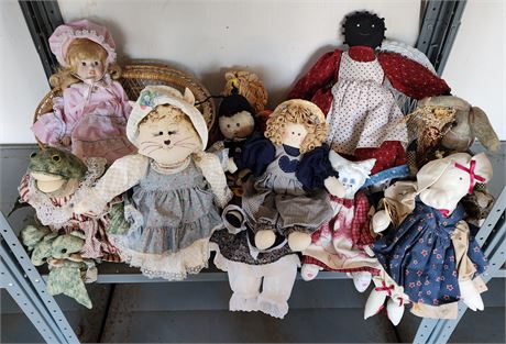 Assorted Stuffed Dolls