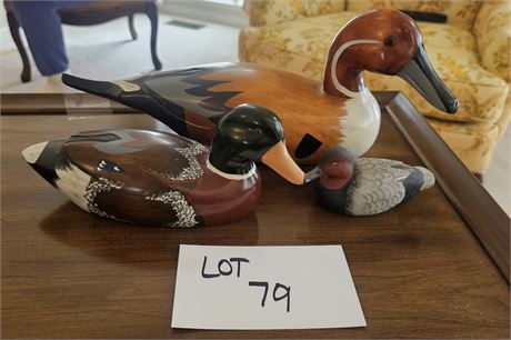 Northern Pintail Wood Carved Duck Decoy, Mallard Wood Duck & More