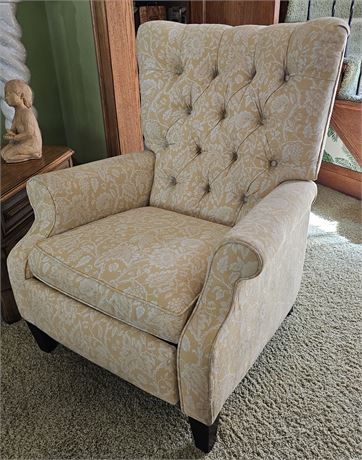 Arhaus Furniture~Recliner Chair~Yellow & White