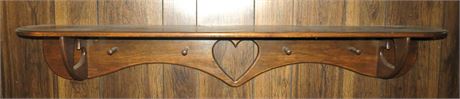 Decorative Wood Shelf/Coat Rack