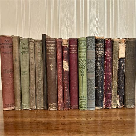 Collection of Antique School Books