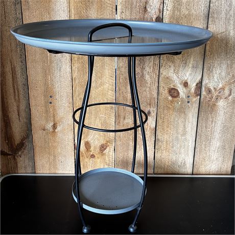 Vintage Side Table with Removable Top