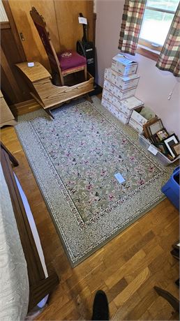 Shades Of Green & Pink Area Rug