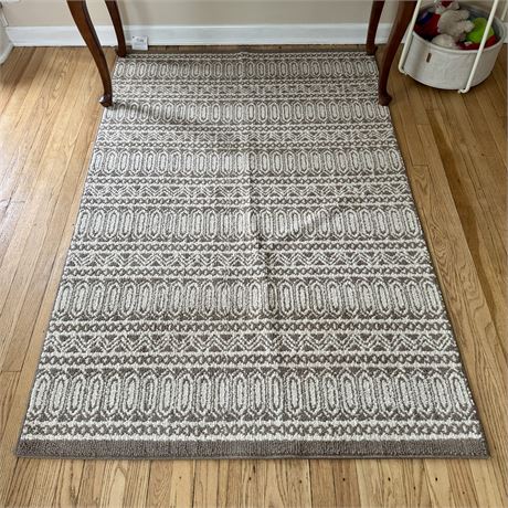 4' x 6' Neutral Tone Taupe/Cream Allen + Roth Small Area or Accent Rug