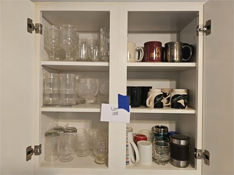 Kitchen Cupboard Cleanout:Drinking Glasses/Cups/Mugs & More