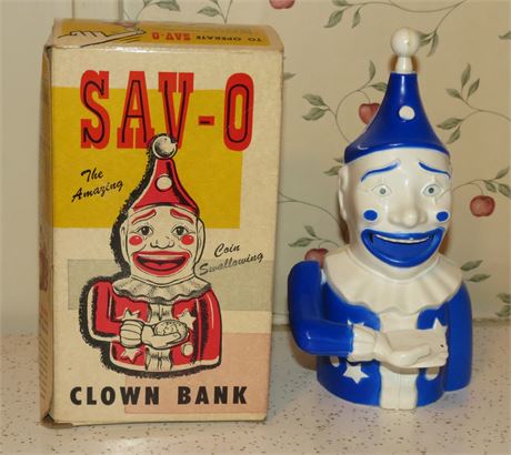 Sav-O Vintage Clown Bank