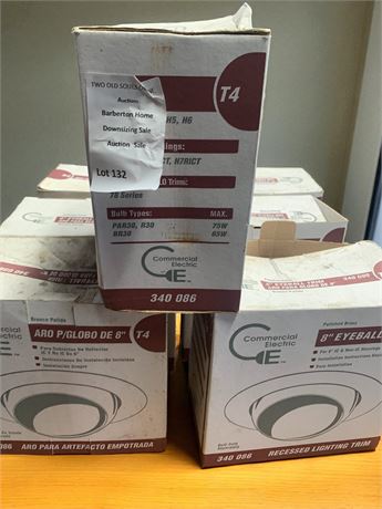 Commercial Electric 8-Inch Recessed Eyeball Lighting Lot of 7 Model 340 086