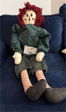 Large Raggedy-Ann Style Doll