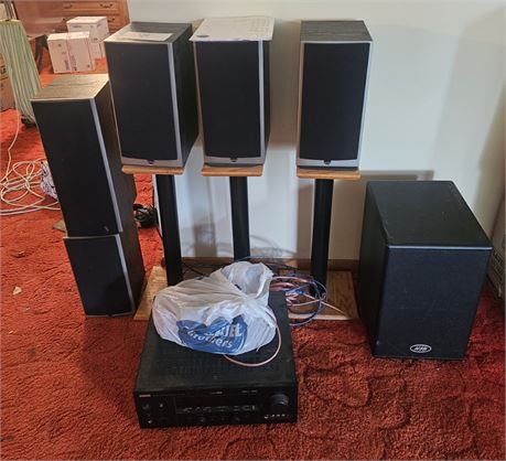 Yamaha Model HTR-5860 Natural Sound Receiver With Athena Speaker Set With Sub
