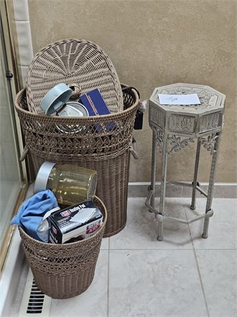 Wicker Laundry Baskets / Metal Plant Stand & More