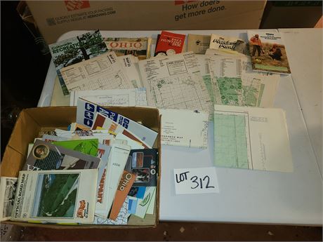 Box Full of Outdoorsmen Maps - Hunting Maps / Guides Booklets & More