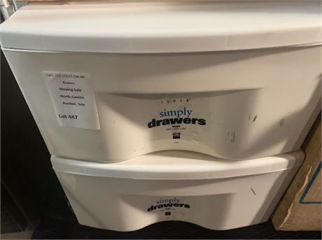 Simply Drawers by Tenex 2-Drawer White Plastic Storage Unit