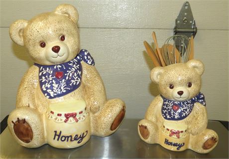 Bear Cookie Jar, Utensil Holder