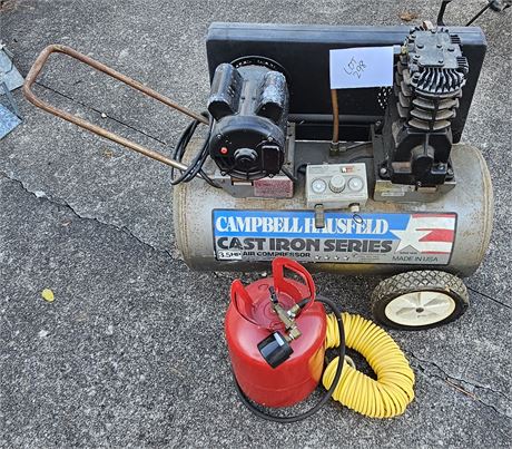 Campbell Hausfeld Cast Iron 3.5Hp Air Compressor & More