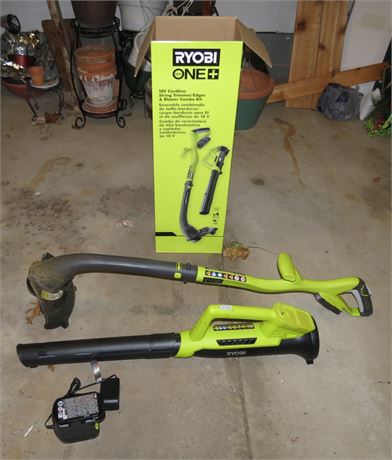 Ryobi Cordless Trimmer, Blower Combo