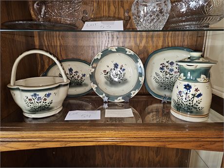 Aidrich Valley Pottery: Handled Basket / Oval Platter / Handled Server & More