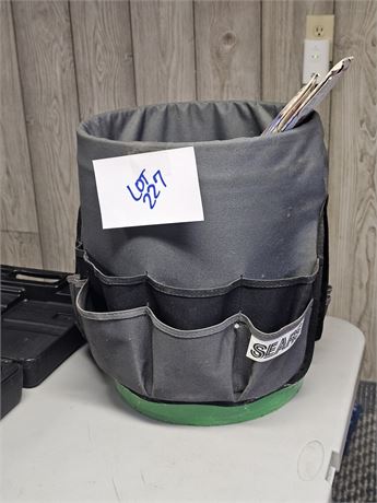 Sears Bucket Canvas Tool Tote with Hardware / Etc..