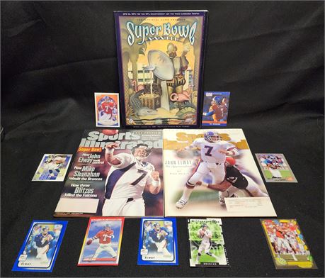 Denver Broncos Cards, Sports Illustrated, SB Program