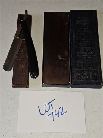 Rizk Bros. Bakelite Straight Razor & Hone 200