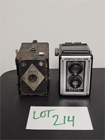 Antique Bilora & Spartus Full-Vue Cameras