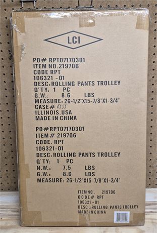 Rolling Pants Trolley