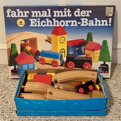 Eichhorn-Holzbahn German Wooden Train Set