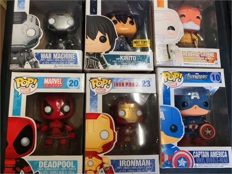Funko Pop! Marvel & Anime Vinyl Figure Lot
