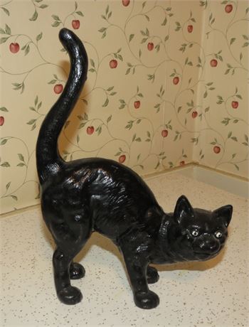 Vintage Cast Iron Cat Doorstop
