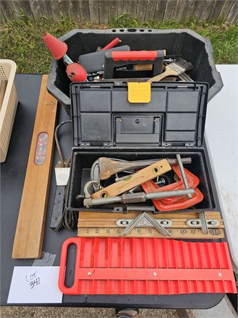 Mixed Tool Lot: Wrenches/Clamps/Levels/Painting Tools/Warmer & More