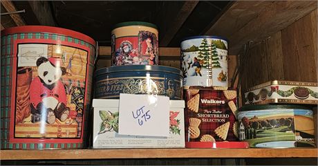 Mixed Size Tin Lot-Storage/Collectible Tins