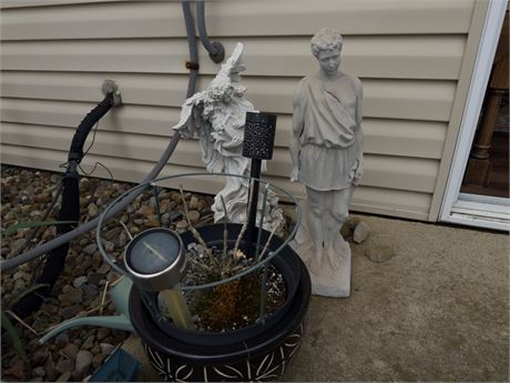 Lawn Statues and Planter