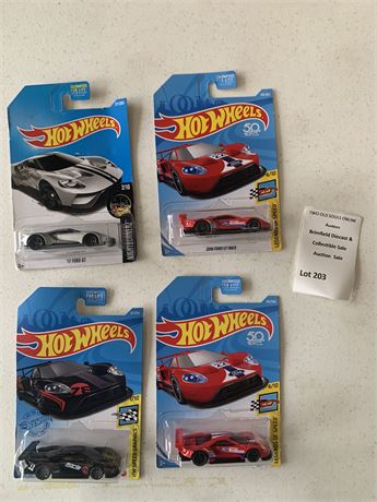 Hot Wheels Ford GT Die Cast Car Lot of 4