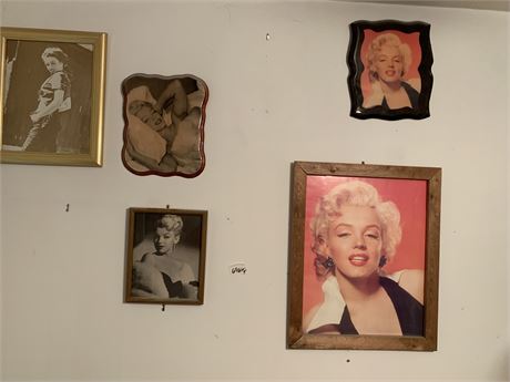 Marilyn Monroe Picture Lot of 5 On Wall