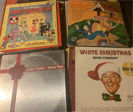 Record Lot - Mickey Mouse Club, Mother Goose, White Christmas, The Boston Pops