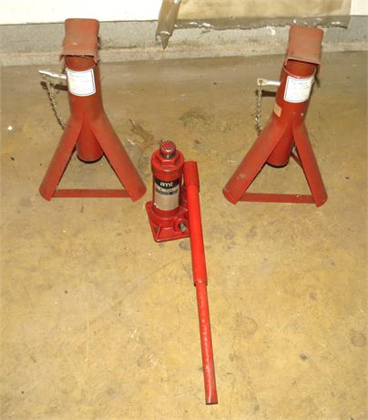 Jack Stands, 2 Ton Bottle Jack