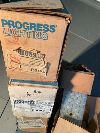 Progress Lighting P3048 Light Fixture Lot - 7 Boxes/Fixtures Total