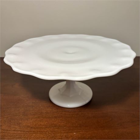 Milk Glass Pedestal Cake Stand