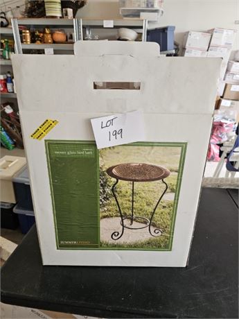 Summer Living Mosaic Glass Bird Bath in Box