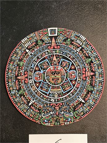 Volcanic Rock Mexican Sun Stone Aztec Calendar