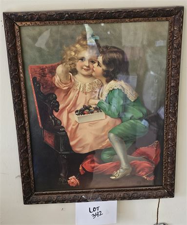 Antique Victorian "Box of Chocolate" Art Print