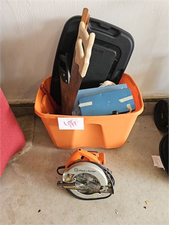 Mixed Tool Lot- Black & Decker Circular Saw, Socket Sets & More